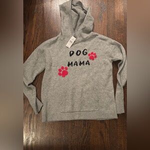 Lou and Gray 'Dog Mama' Hoodie with Red Paw Prints